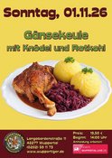 Gänsekeule mit Knödel und Rotkohl