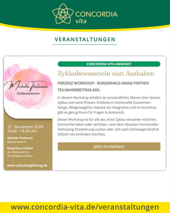 Zyklussbewusstsein statt Aushalten