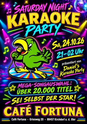 Daniel´s Karaoke Party im Cafe Fortuna in Kirchdorf