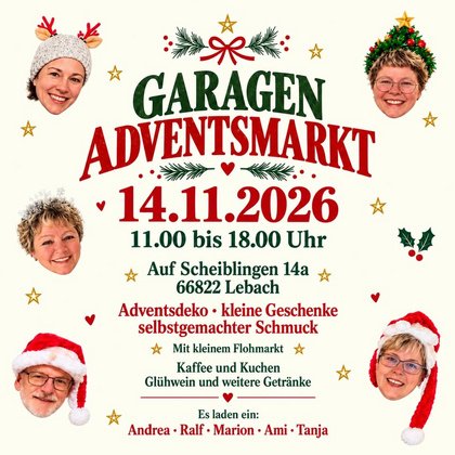 Garagen Adventsmarkt - Unsere Garage wird wieder weihnachtlich!