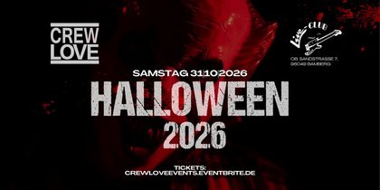 HALLOWEEN 2026 I 31.10. I Live Club Bamberg