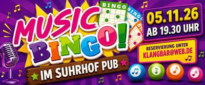 MUSIK BINGO IM SUHRHOF PUB – SCHLAGER & DEUTSCHE MUSIK!