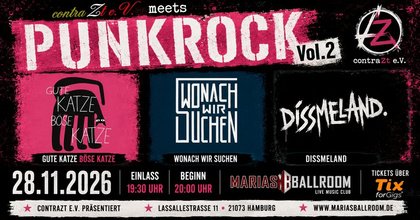 contraZt e.V. meets Punkrock Vol.2 // Gute Katze Böse Katze // Wonach wir suchen // Dissmeland