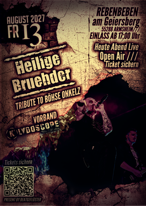 Rebenbeben am Geiersberg · Onkelz Tribute 2027 Rheinland-Pfalz