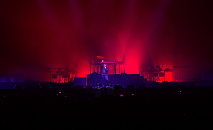 Licht und Laser - Leuchtend: Fotos von Jean Michel Jarre live in der Festhalle in Frankfurt am Main 