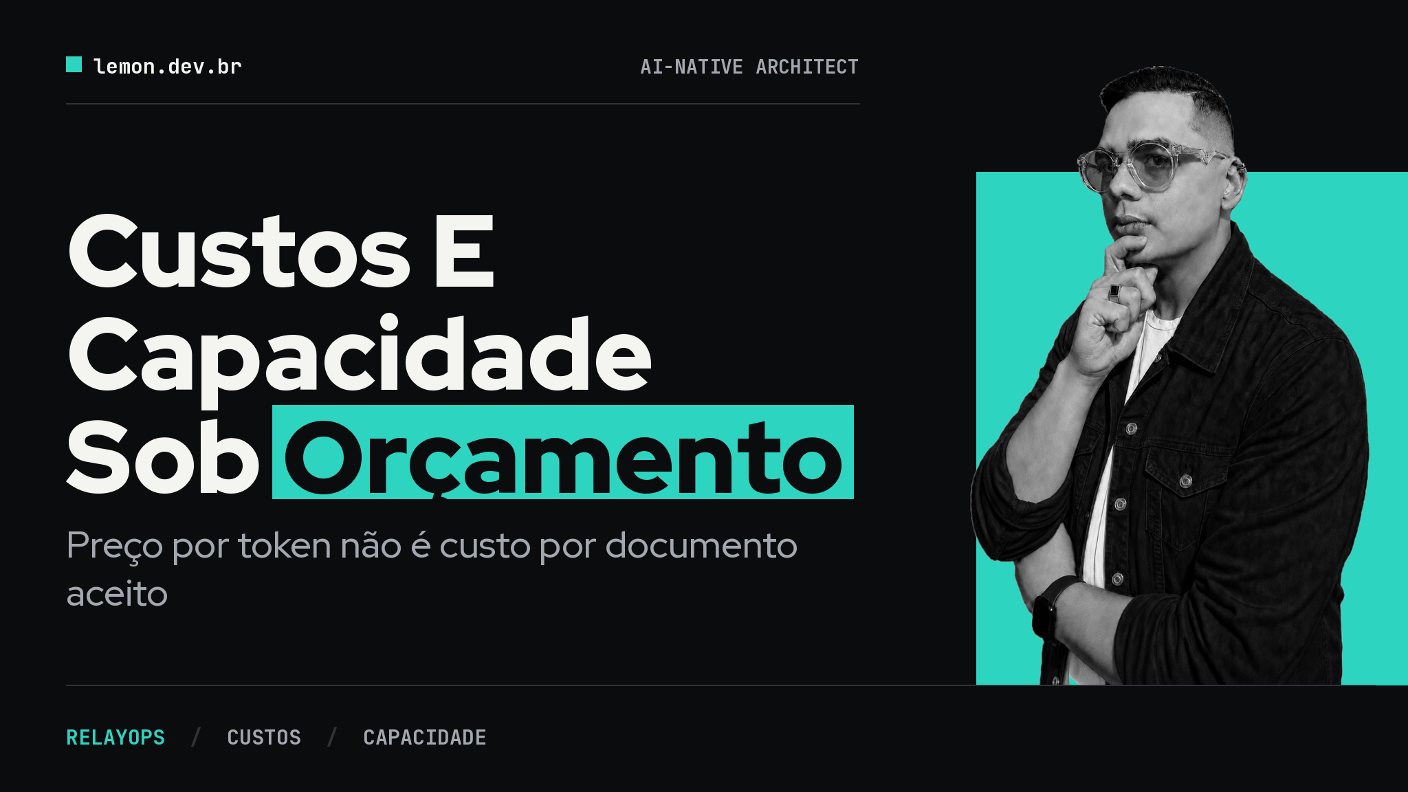 AI-native Architect: custos e capacidade — routing, cache e unit economics sob orçamento