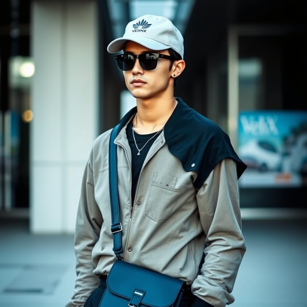 Person completing their look with VelynX accessories