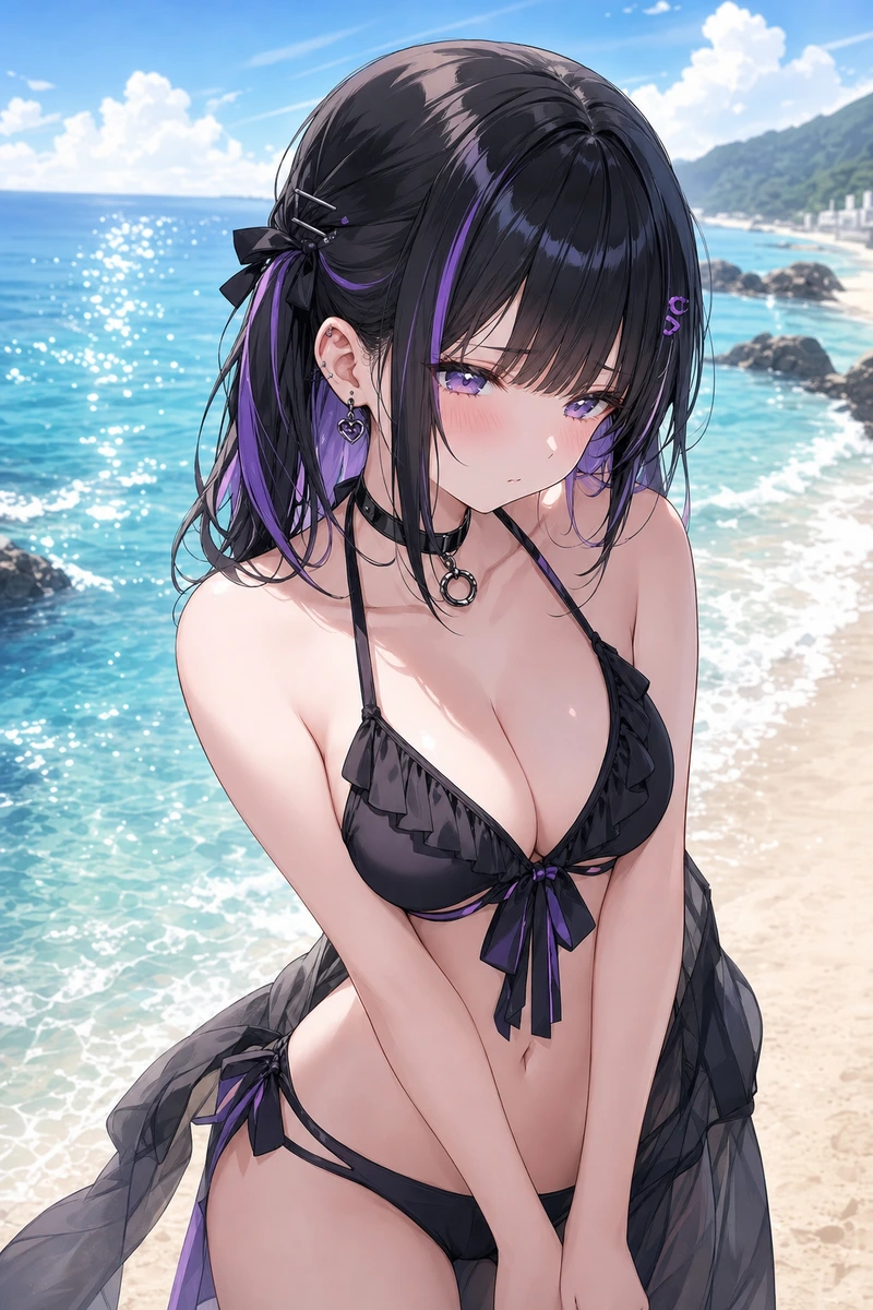 初めての海、どきどき水着デート