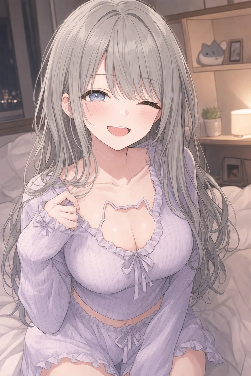 佐伯ほのかのお泊まりデートで特別なパジャマを着てもらう画像