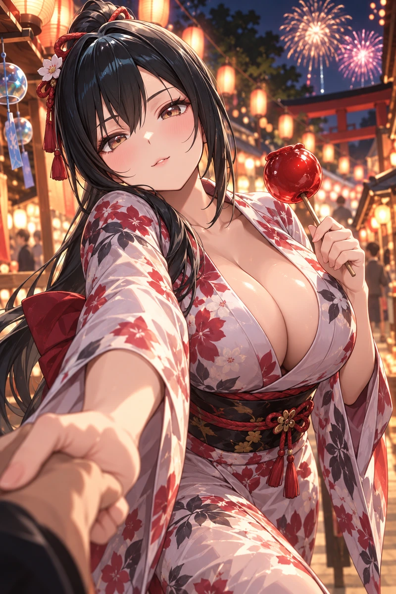 霜月かえでの二人きりの夏祭り画像