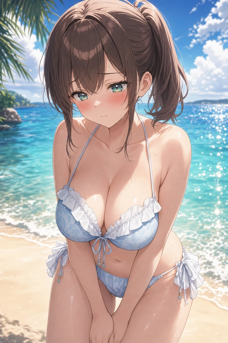 初めての海、どきどき水着デート