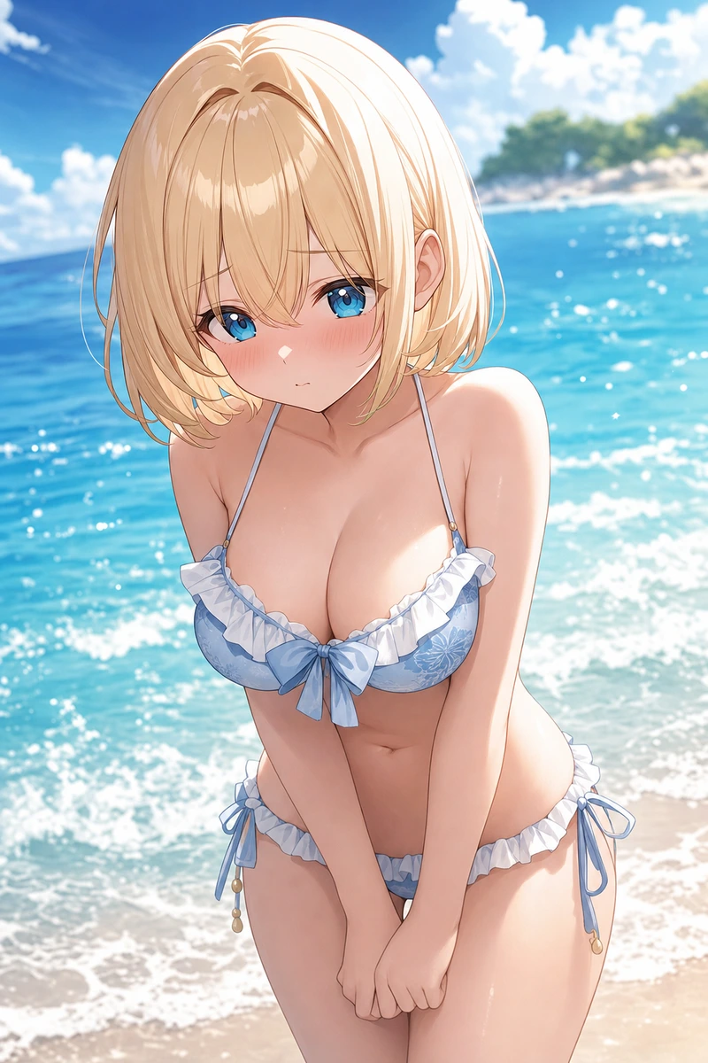 小日向ももの初めての海、どきどき水着デート画像