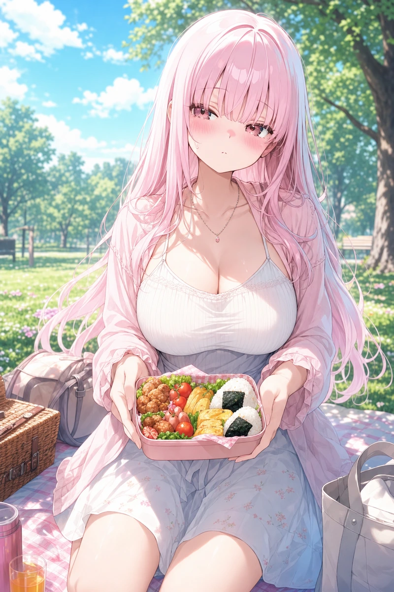 青空の下のピクニック
