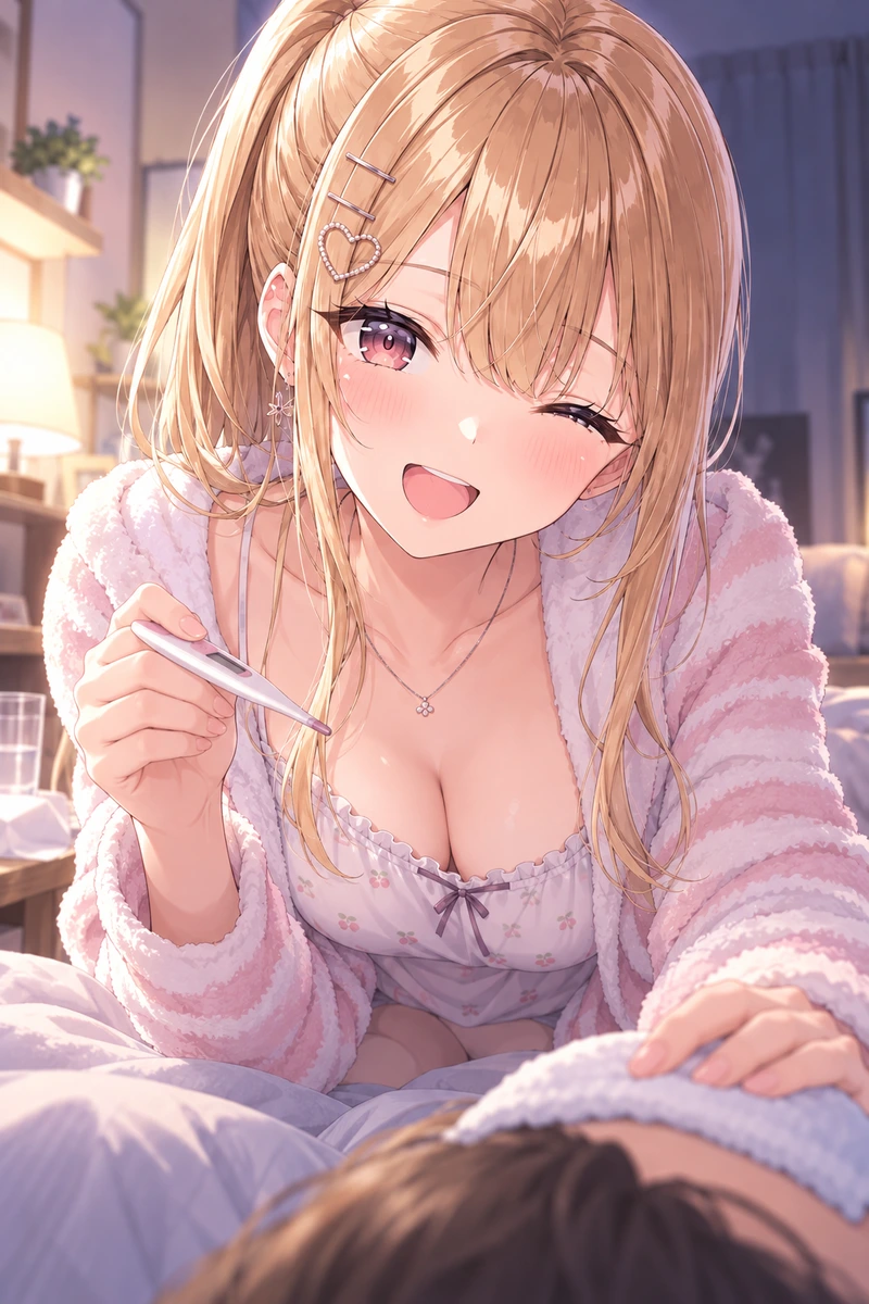 夏川りこの熱を出したあなたを、同居人が恋人みたいな距離で看病してくる画像