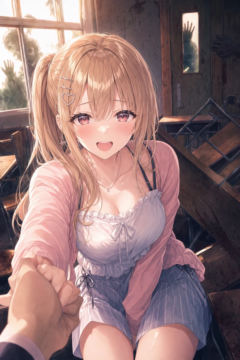 ゾンビだらけの学校で、彼女と二人きり