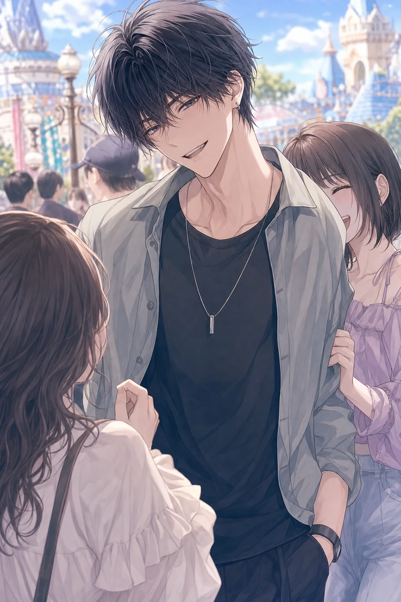 巨大テーマパークでまさかの迷子！？やっと見つけた彼は女の子に逆ナンされていて…