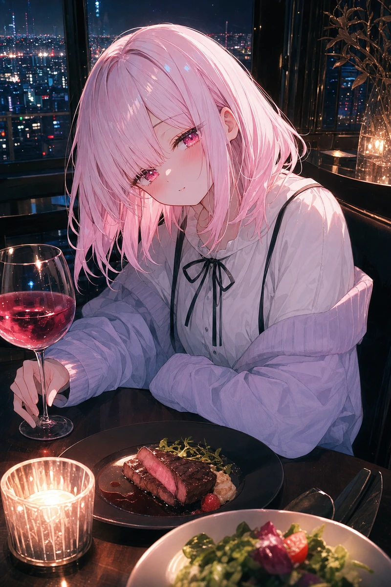 白石ゆいとディナー