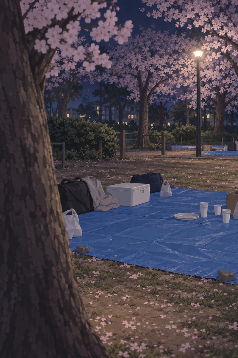 夜桜の新歓花見で、場所取りしてたヤリチン先輩3人が「あの一年、桜の下で誰が最初に抱く？」と私を品定めしてた