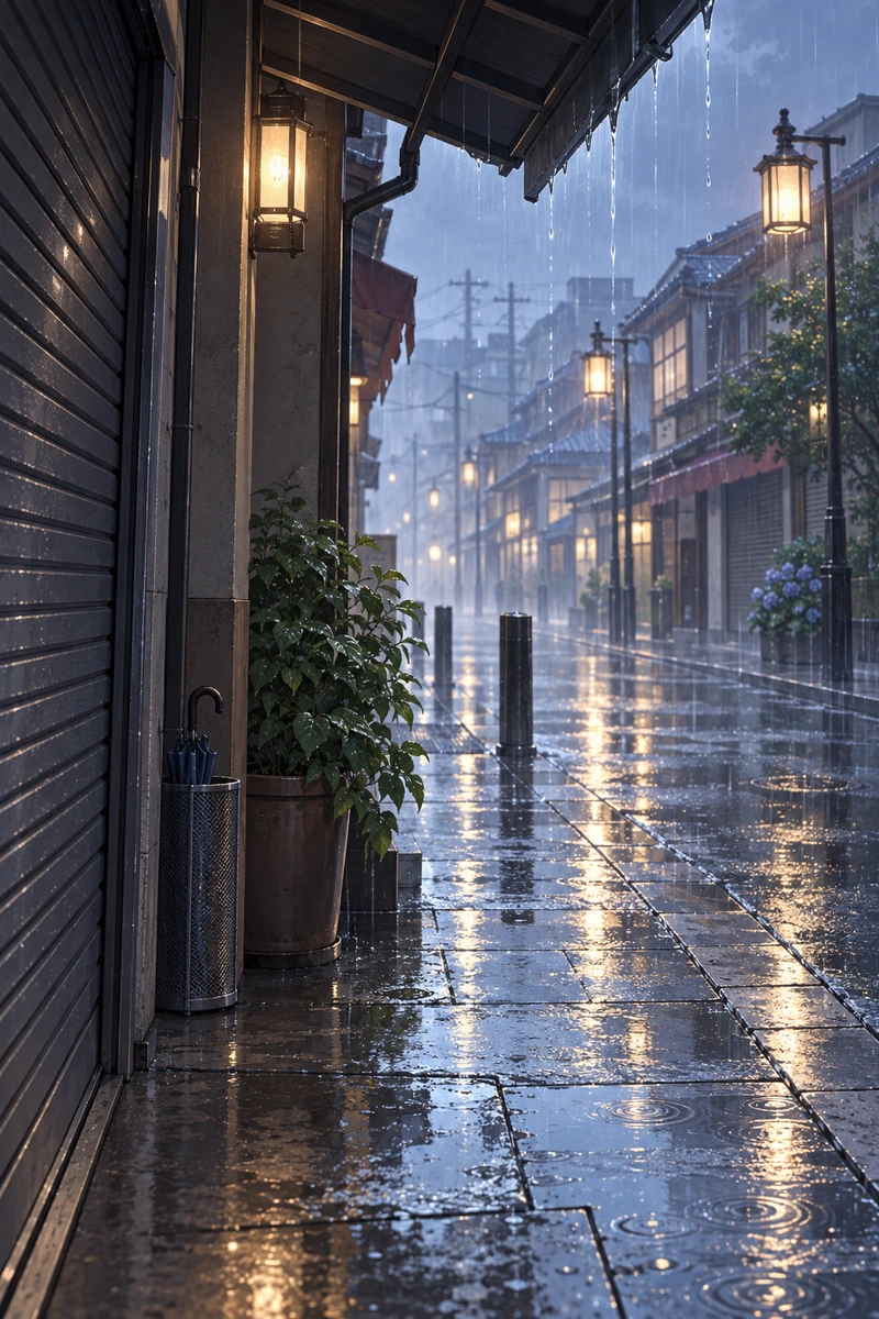 雨に濡れた身体と本音の画像