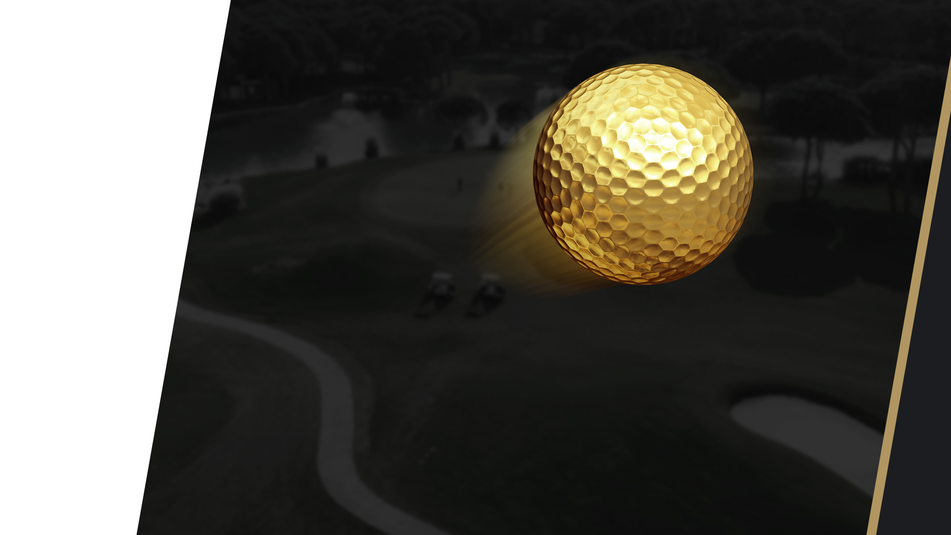 Golden golf ball