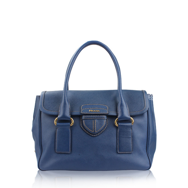 Prada Pattina Saffiano Bluette Bag