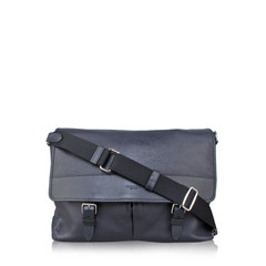 Coach Leather Messenger Bag in Navy Blue