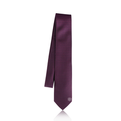 Hermes Faconne H Purple Tie