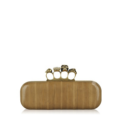 Alexander McQueen Knuckle Box Clutch in Metallic