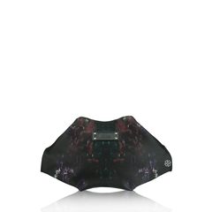 Alexander McQueen De Manta Moth Print Silk Multicolor Satin Clutch 