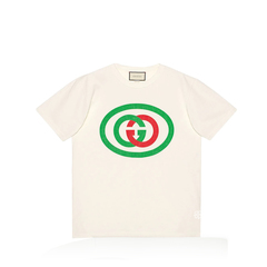 Gucci	Oversize T-shirt with Interlocking G White