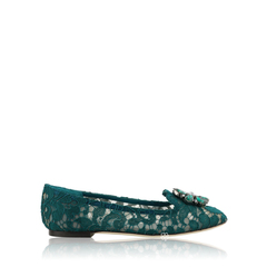 Dolce and Gabbana	Vally Slippers Green