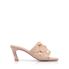 Valentino	Roman Stud Mules 65mm Rose Cannelle