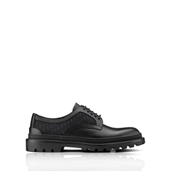 Christian Dior	Explorer Oblique Derby Shoes in Black Smooth Calfskin x Jacquard