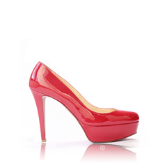 Christian Louboutin	Bianca Patent Leather Platform Red Sole Pump Red
