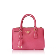 Prada	Hot Pink Saffiano Leather Mini Galleria Bag