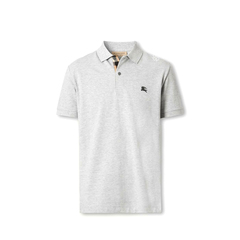 Burberry	Polo T-Shirt Grey Pique Cotton 