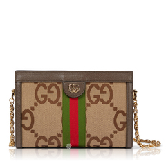 Gucci	Jumbo GG Small Ophidia Shoulder Bag in Beige