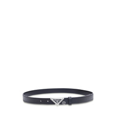Prada	Women Belt 2cm Black Saffiano Leather SHW with Triangular Logo Buckle