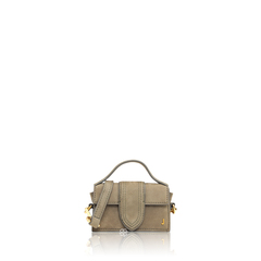 Jacquemus	Le Petit Bambino in Dark Green Suede with Adjustable Strap