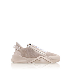 Fendi	Men Flow FF Logo Sneakers in Beige Suede