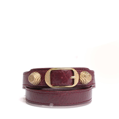 Balenciaga	Arena Giant Gold Bracelet Triple Tour Burgundy 