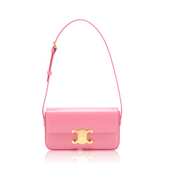 Celine	Triomphe Rectangular Shoulder Bag in Pink Flamingo GHW