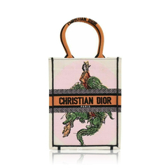 Christian Dior	Vertical Book Tote Dragon Embroidered