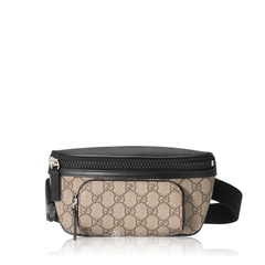 Gucci	GG Supreme Bumbag Canvas Leather Black Brown