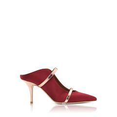 Malone Souliers	Maureen Pumps 70mm in Wine Satin/Rose Gold