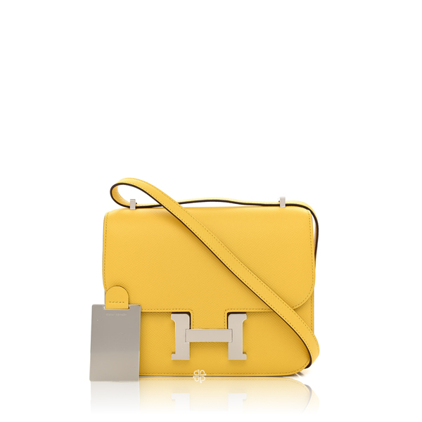 HERMES Epsom Constance 18 Jaune de Naples 1167513