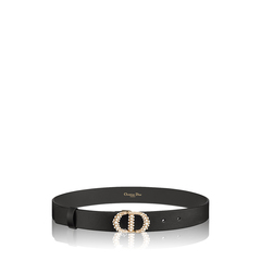 Christian Dior	30 Montaigne Pearl Reversible Belt 35mm Black
