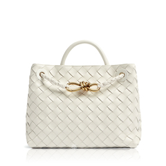 Bottega Veneta	Small Andiamo Bag in White GHW