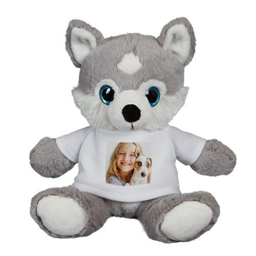 Ocadeau Ours en Peluche avec Photo imprimée – Peluche Ours Personnalisable  – Tee Shirt Blanc avec Photo imprimée Dessus – Peluche Ours Brun