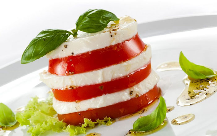 The famous Caprese salad